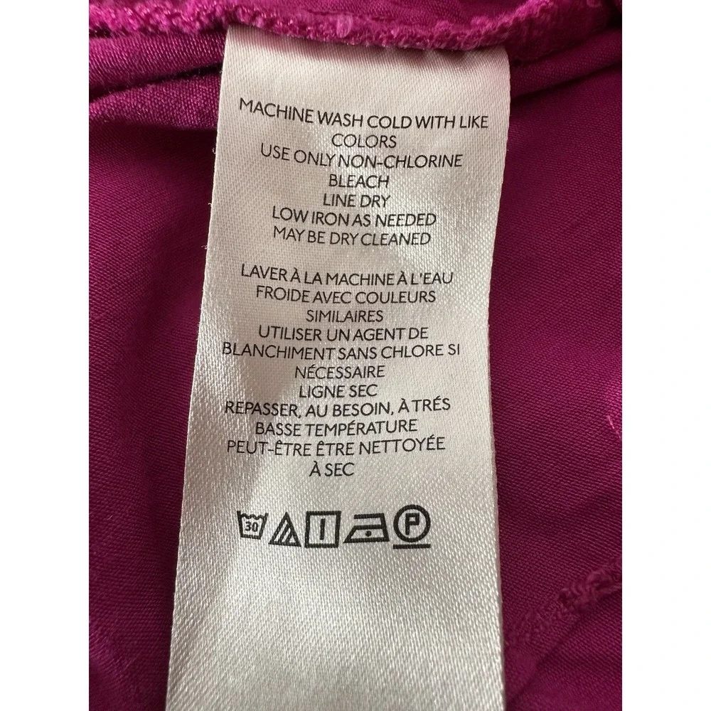 Anthropologie Maeve Colette‎ Sailor Shorts Women's Size 12 Hot Pink Stretch - Picture 5 of 9